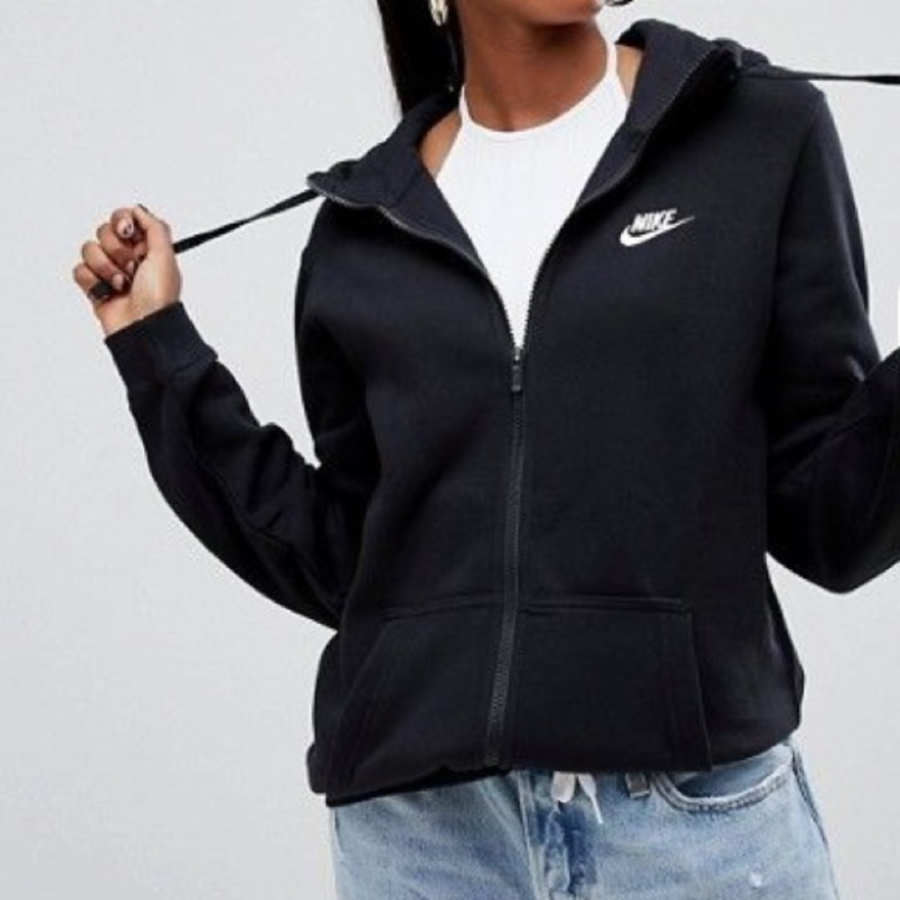 SOLD***NIKE Black Zip Up Sweatshirt Hoodie - Picture 2 of 7